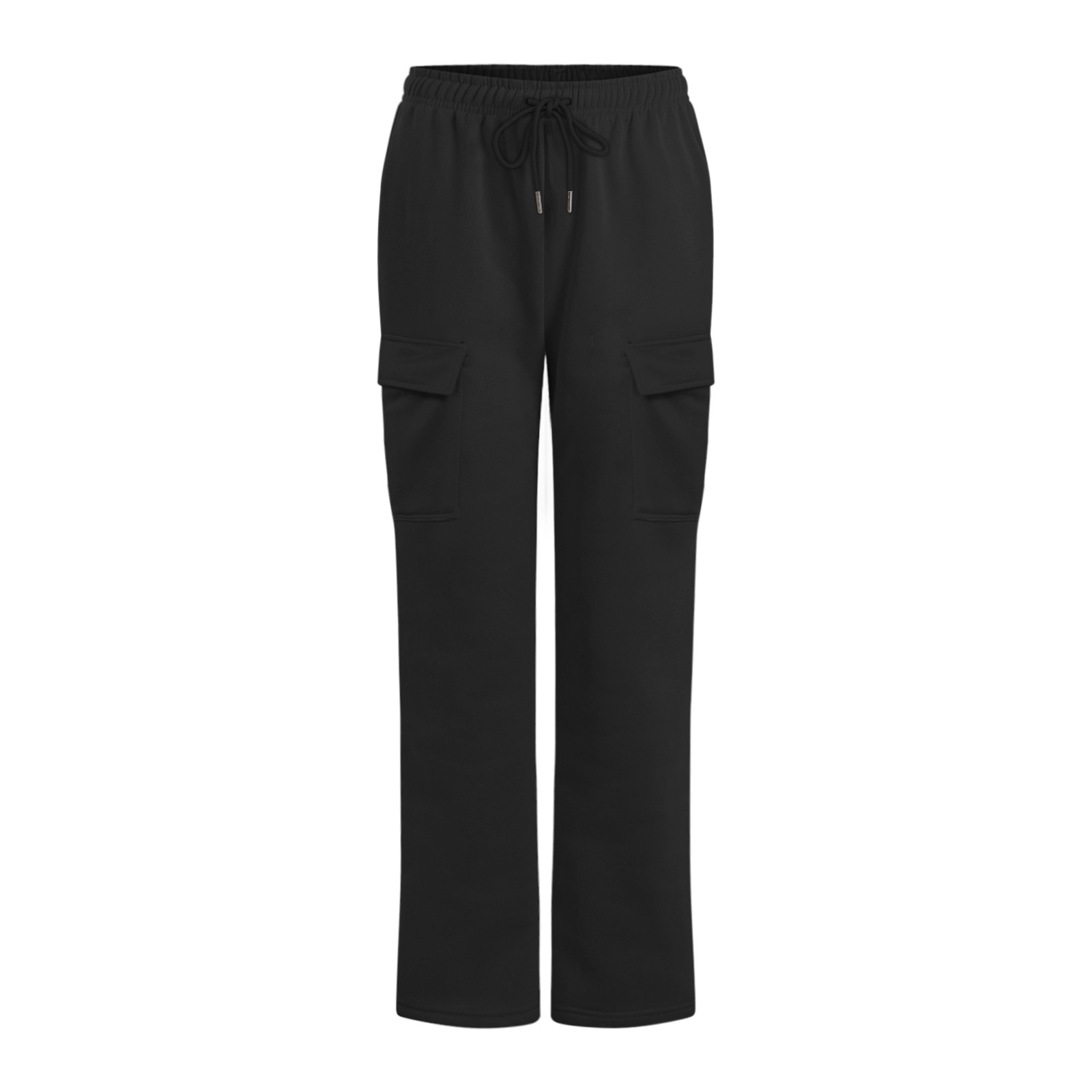 thumbnail image 3 of Pantalones de chándal anchos con forro polar para mujer - Pantalones de yoga de cintura alta con bolsillos - Poliéster - Tallas S-XXXL, 3 of 8